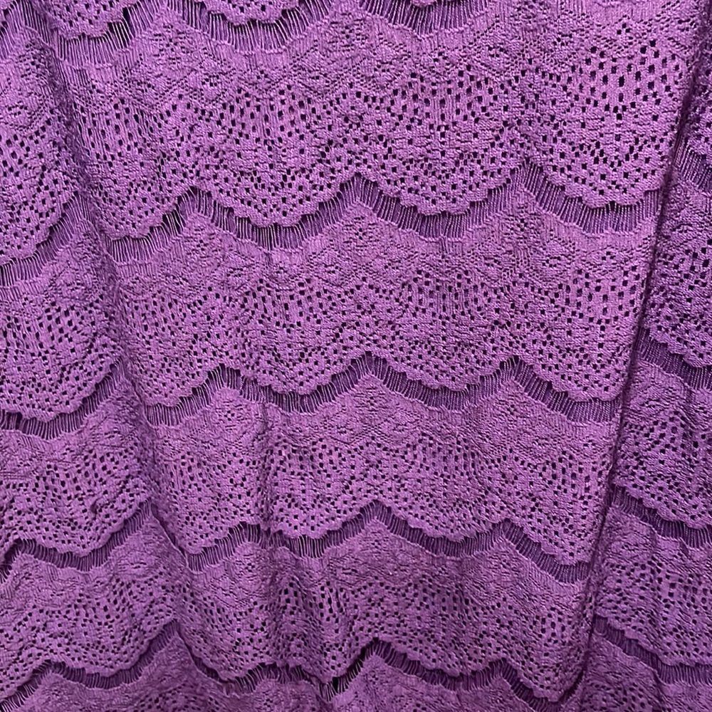 Beautiful purple Faded Glory top size 3X double lined front with lace detail - Picture 4 of 7